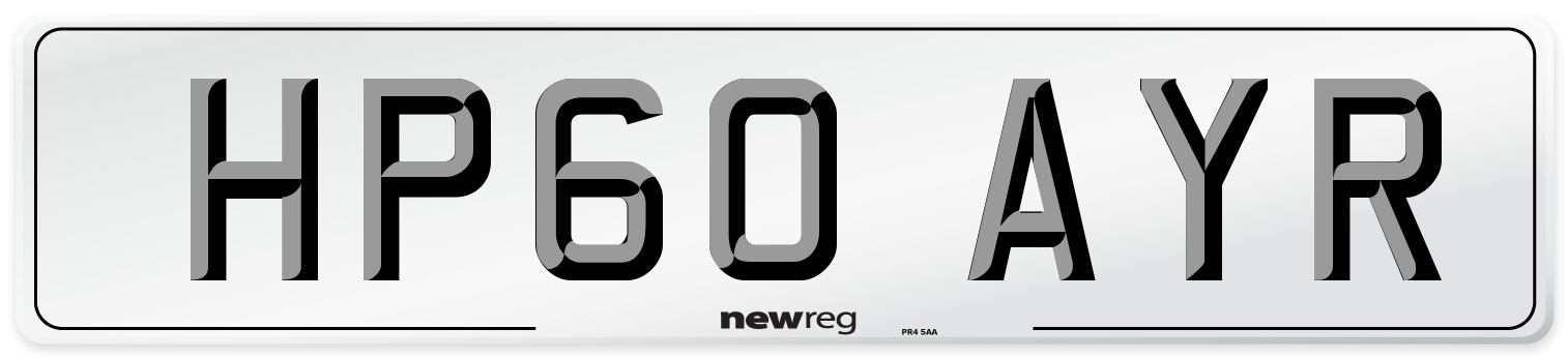 HP60 AYR Number Plate from New Reg